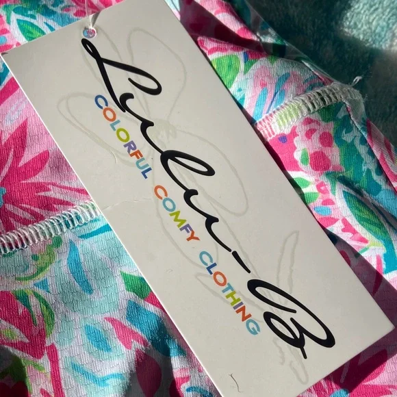 Lulu-B Colorful Paisley Mini Skort Pink and Green - Picture 2 of 7